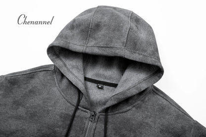Men’s Slim Fit Zip-Up Hoodie | Long Sleeve Hooded Sweatshirt Casual Sportswear Jacket