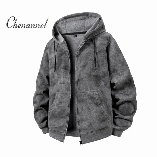 Men’s Slim Fit Zip-Up Hoodie | Long Sleeve Hooded Sweatshirt Casual Sportswear Jacket