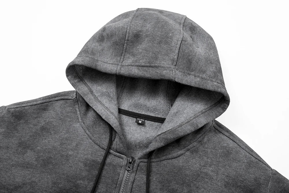 Men’s Zip-Up Hooded Sweatshirt | Slim Fit Long Sleeve Hoodie Jacket for Casual & Sportswear