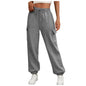 Women’s Fleece-Lined Sweatpants – Baggy Jogger Trousers with Pockets, Casual Fall Cargo Pants