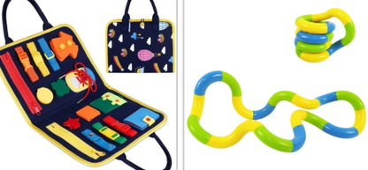 Early Learning Busy Board for Children – Dressing & Buttoning Toy