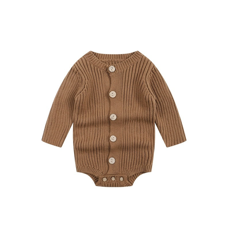 Baby Knitted Sweater Bodysuit – One-Piece Infant Outfit