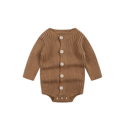 Baby Knitted Sweater Bodysuit – One-Piece Infant Outfit