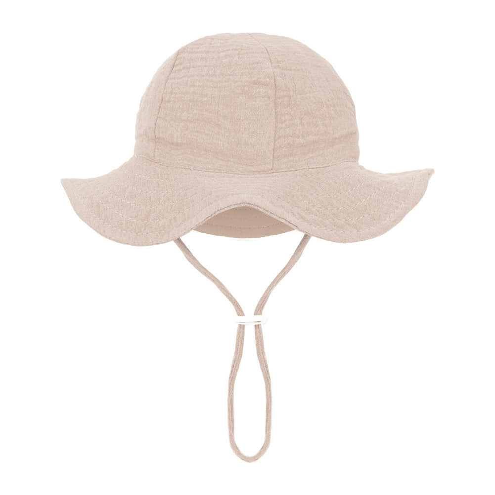 Baby Cotton Bucket Hat – Soft Breathable Sun Protection Basin Hat