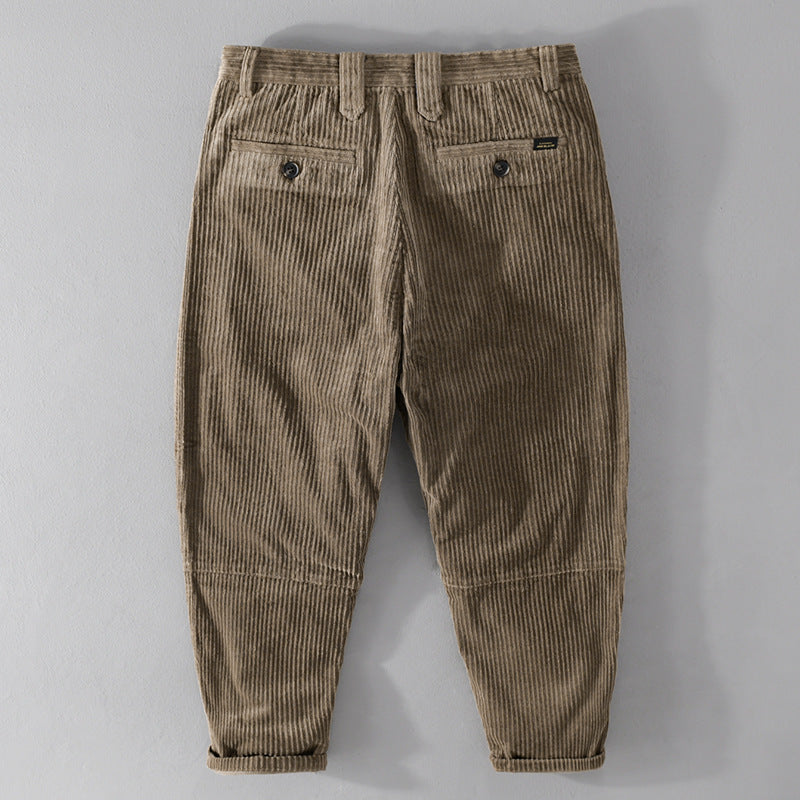 Men’s Retro Corduroy Trousers – Loose-Fit Casual Pants