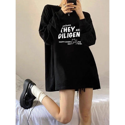 Women’s Loose Long-Sleeve Top – Casual Spring & Autumn Shirt