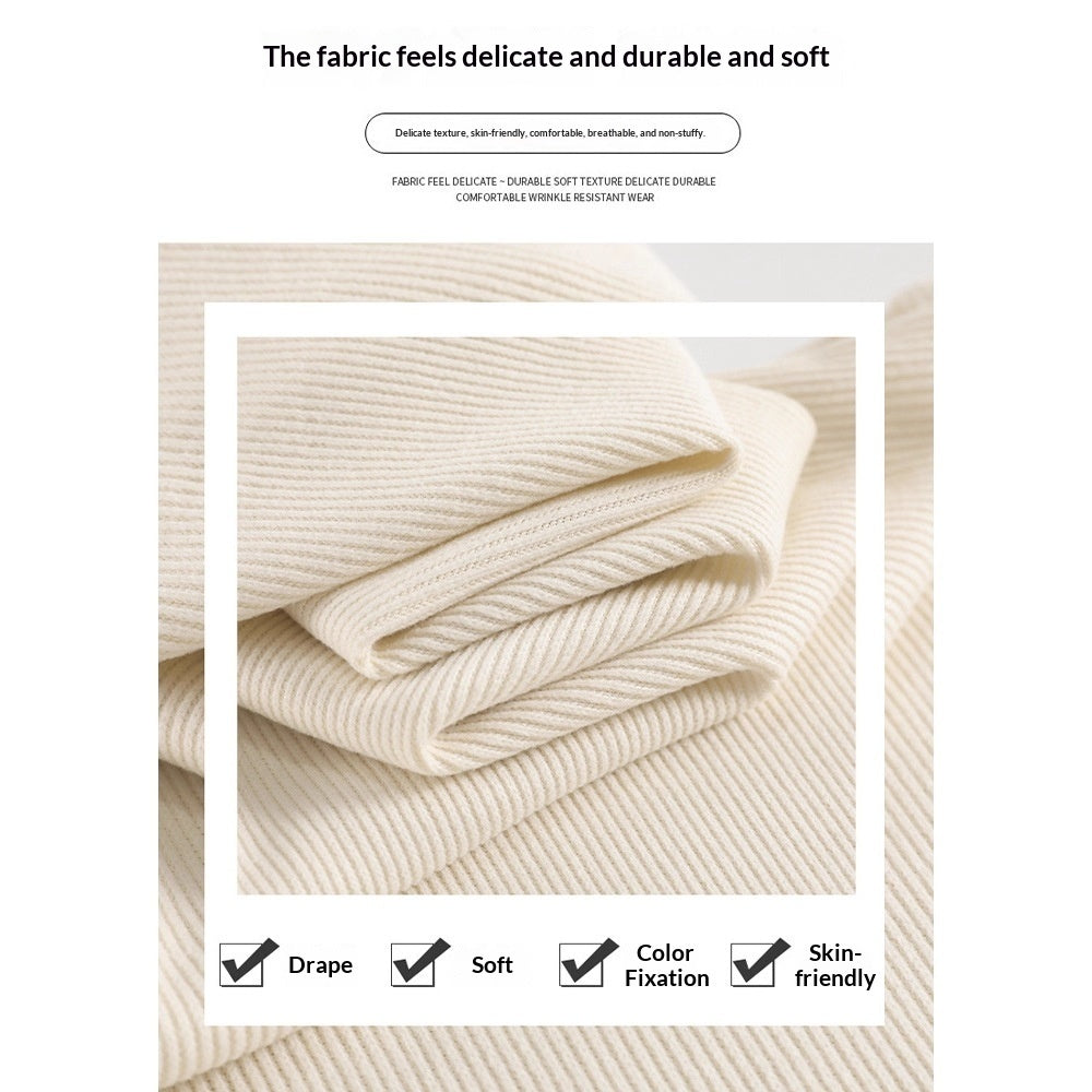 Women’s High-Waisted Straight-Leg Drapey Knit Lounge Pants – Comfortable Casual Homewear