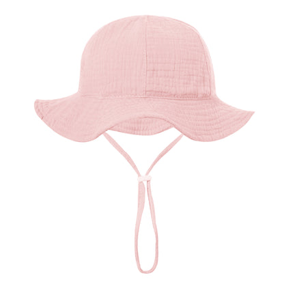Baby Cotton Bucket Hat – Soft Breathable Sun Protection Basin Hat