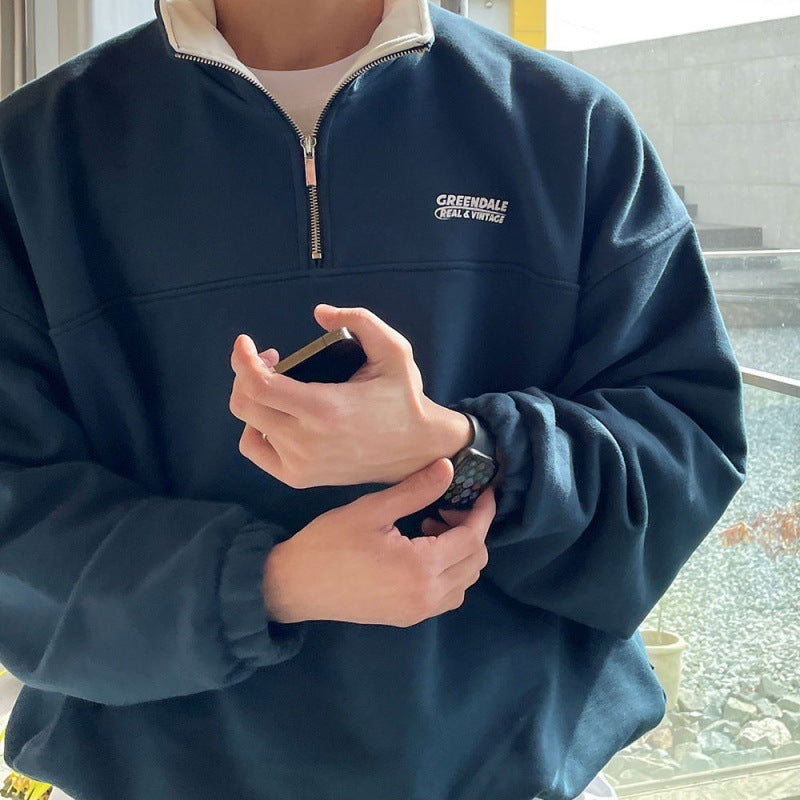 Spring Half Zip Sweater for Men