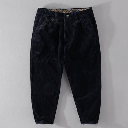 Men’s Retro Corduroy Trousers – Loose-Fit Casual Pants