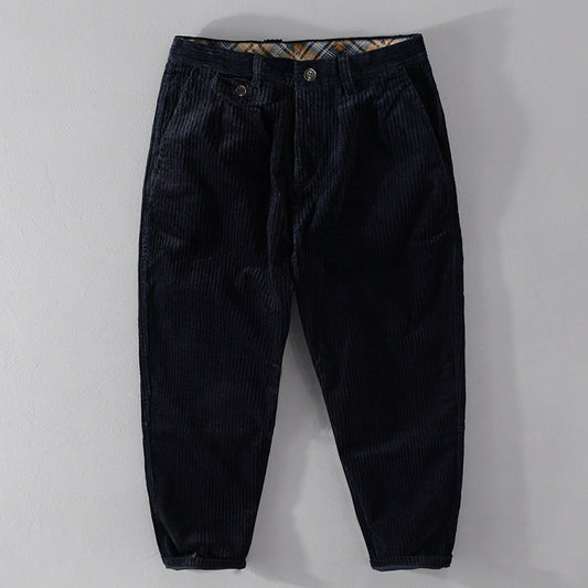 Men’s Retro Corduroy Trousers – Loose-Fit Casual Pants