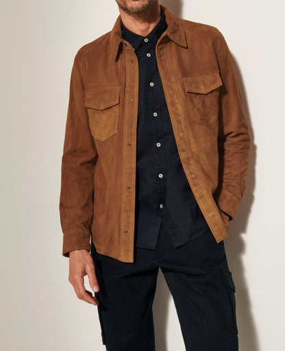 Men’s Suede Shirt Jacket – Noah Coat