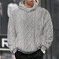 Men’s Casual Jacquard Double-Sided Fleece Hoodie – Warm Comfortable Sweatshirt