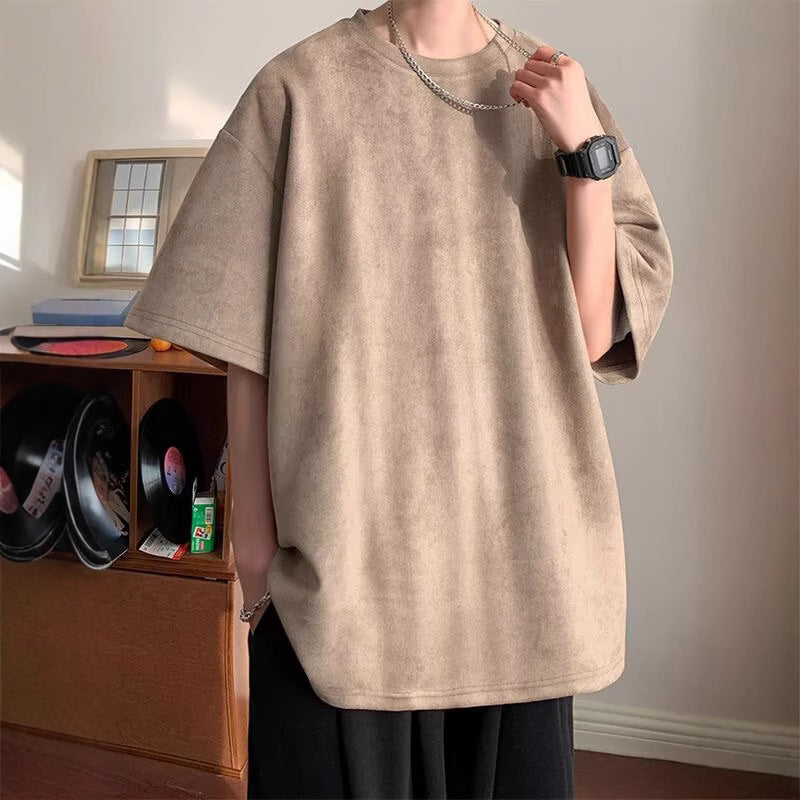 Men's Loose-Fit American Style Casual T-Shirt – Comfortable Streetwear Top