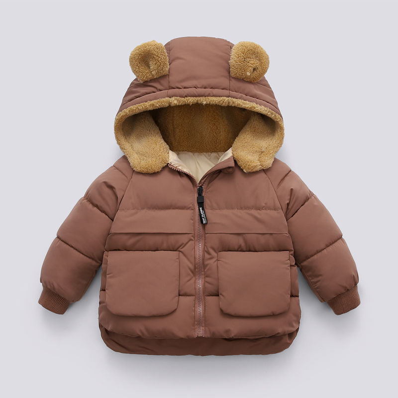Kids Autumn & Winter Hooded Jacket – Warm Thick Coat for Children