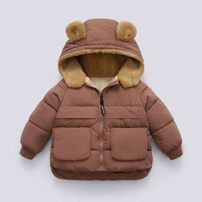 Kids Autumn & Winter Hooded Jacket – Warm Thick Coat for Children