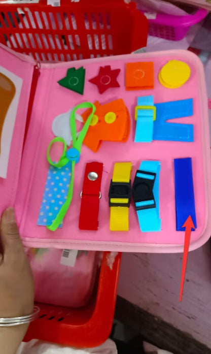 Early Learning Busy Board for Children – Dressing & Buttoning Toy