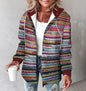 Women’s Plaid Hooded Jacket – Casual Buttoned Pocket Coat for Autumn & Winter