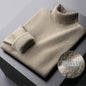 Women’s Fleece Turtleneck Sweater – Warm Thick Knitted Pullover Top for Winter