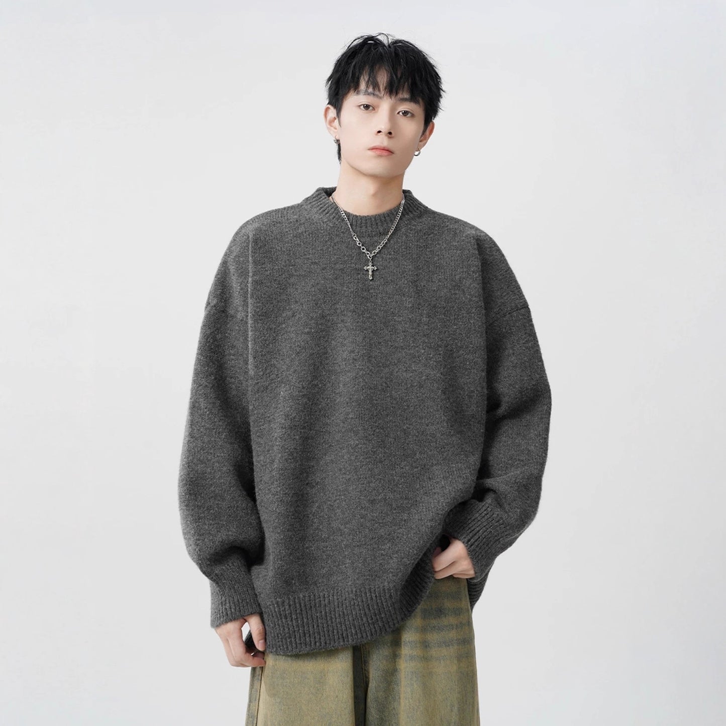 Teen & Young Adult Loose-Fitting Knit Sweater | Casual Laid-Back Style