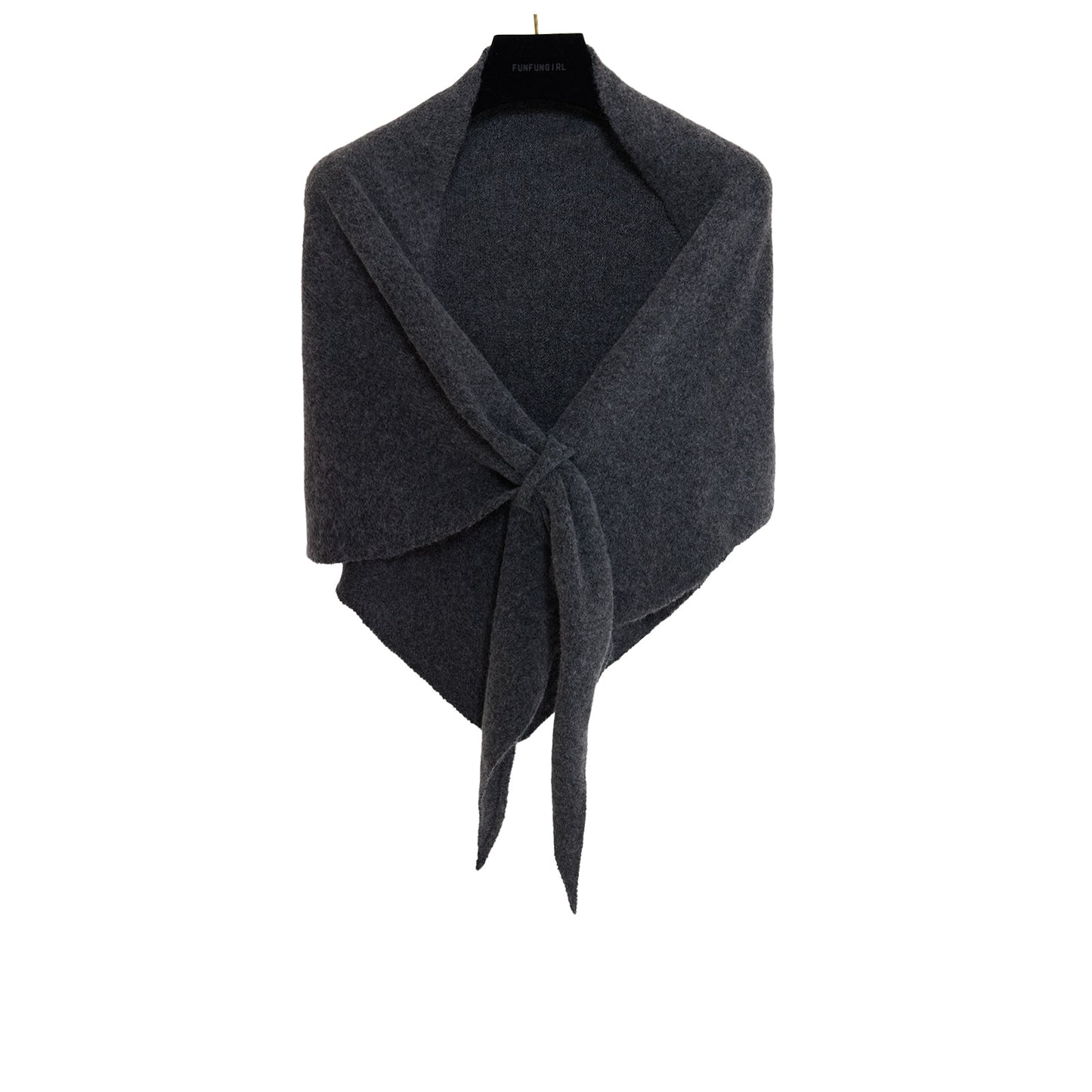 Women’s Winter Triangular Knitted Shawl – Thick Soft Solid Color Neck Wrap, Korean Style