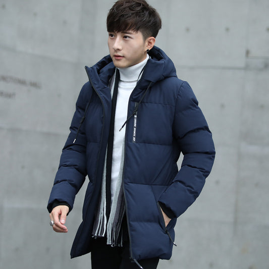 Men’s Fashionable Hooded Down Jacket – Warm Winter Outerwear Coat