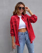 Women’s Fashion Ripped Shirt Jacket – Casual Autumn & Spring Top, Trendy Outerwear