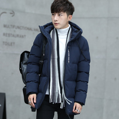 Men’s Fashionable Hooded Down Jacket – Warm Winter Outerwear Coat