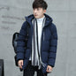 Men’s Fashionable Hooded Down Jacket – Warm Winter Outerwear Coat