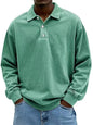 Men’s Fall Polo Shirt Long Sleeve – High-Quality, Breathable, Casual Solid T-Shirt