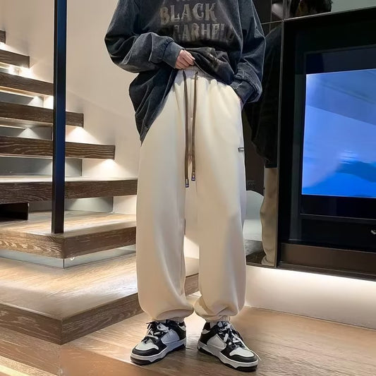 Men's Fleece-Lined Thickened Loose-Fit Casual Pants – Warm & Comfortable