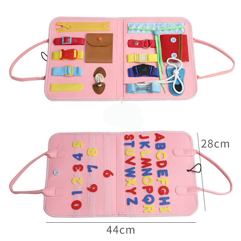 Early Learning Busy Board for Children – Dressing & Buttoning Toy