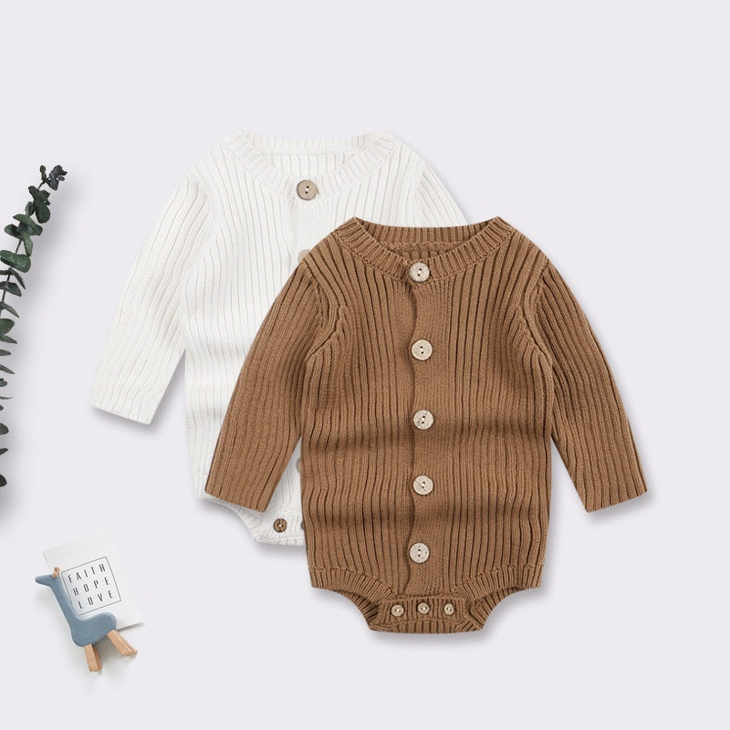 Baby Knitted Sweater Bodysuit – One-Piece Infant Outfit
