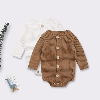 Baby Knitted Sweater Bodysuit – One-Piece Infant Outfit