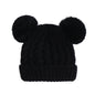 Children's Twisted Woolen Hat – Solid Color Double Ball Knit Cap