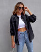Women’s Fashion Ripped Shirt Jacket – Casual Autumn & Spring Top, Trendy Outerwear