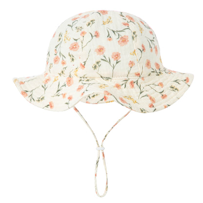 Baby Cotton Bucket Hat – Soft Breathable Sun Protection Basin Hat