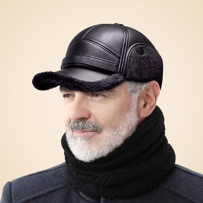 Winter Fleece-Lined Outdoor Ear-Protecting Hat For Middle-Aged And Elderly Men