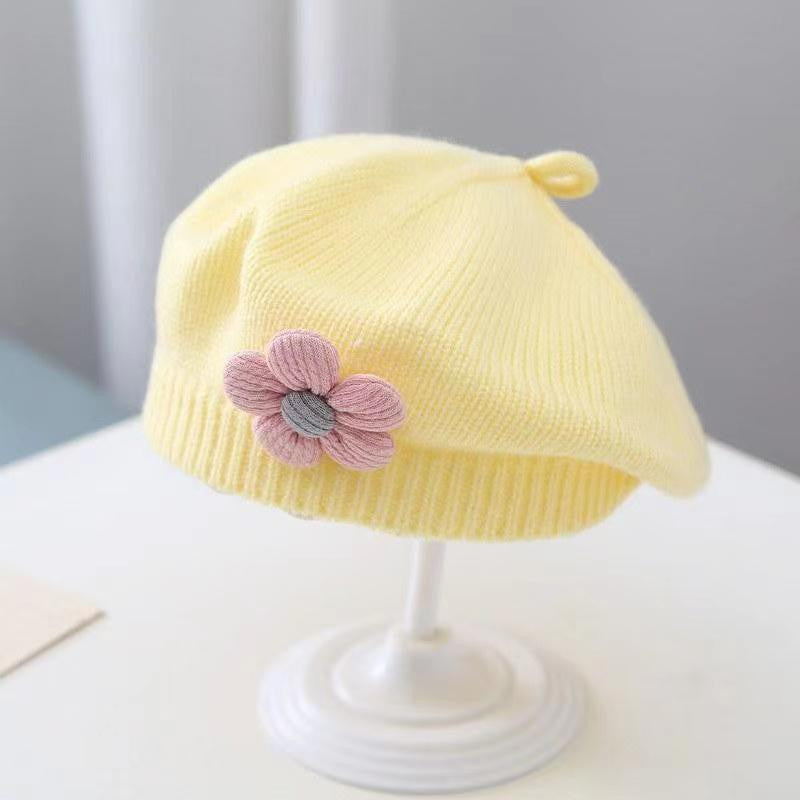 Baby Girl Wool Knitted Beret – Cute Toddler Hat