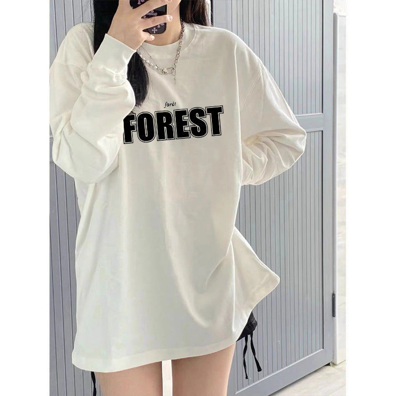 Women’s Loose Long-Sleeve Top – Casual Spring & Autumn Shirt
