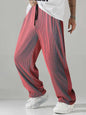 Men’s Camouflage Gradient Stripe Pants – Wide-Leg Loose Casual Luxury Trousers