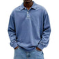 Men’s Fall Polo Shirt Long Sleeve – High-Quality, Breathable, Casual Solid T-Shirt