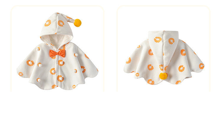 Children’s Hooded Shawl Quilt – Cute Princess Fan Baby Blanket