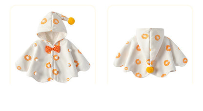 Children’s Hooded Shawl Quilt – Cute Princess Fan Baby Blanket