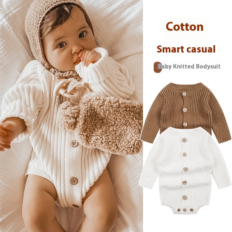 Baby Knitted Sweater Bodysuit – One-Piece Infant Outfit