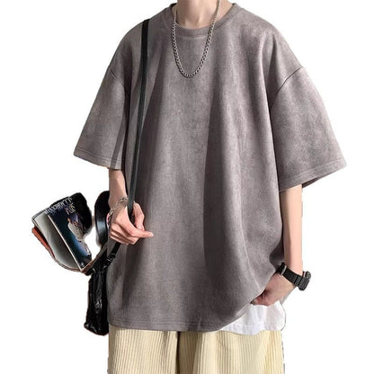 Men's Loose-Fit American Style Casual T-Shirt – Comfortable Streetwear Top