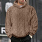 Men’s Casual Jacquard Double-Sided Fleece Hoodie – Warm Comfortable Sweatshirt