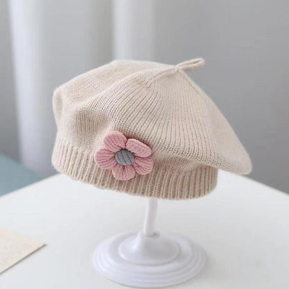 Baby Girl Wool Knitted Beret – Cute Toddler Hat