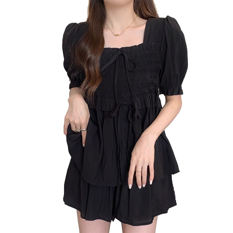 Women’s Elastic Waist Shirt & Shorts Casual Two-Piece Set