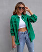 Women’s Fashion Ripped Shirt Jacket – Casual Autumn & Spring Top, Trendy Outerwear